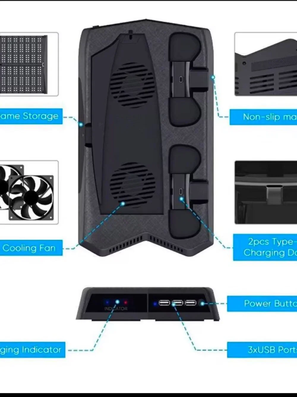COOLING STAND FOR PS5/FAT